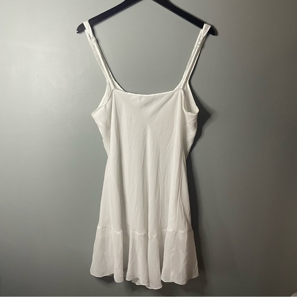 Vintage White Sheer Flower Embroidered Nightie Large - Picture 7 of 12